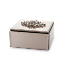 Virággal díszített ékszerdoboz, Rosegold