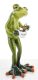 Kávézó béka dísz, Zöld