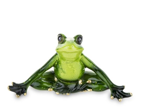 Jógázó béka dísz, Zöld