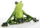 Jógázó béka dísz, Zöld
