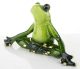 Jógázó béka dísz, Zöld