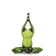 Jógázó béka dísz, Zöld