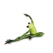 Jógázó béka dísz, Zöld