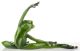 Jógázó béka dísz, Zöld