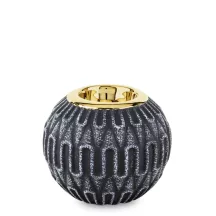 Mintás mécsestartó, Sötétszürke