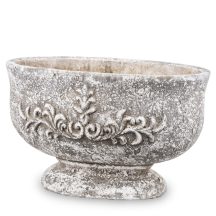 Virágmintás kaspó, Szürke