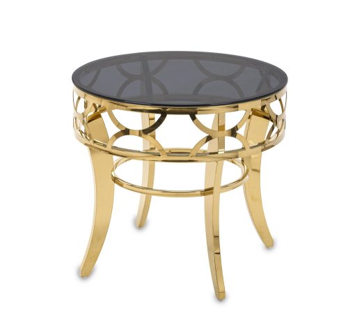 Glamour stílusú kerek asztal, Arany