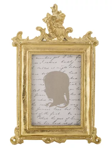 Barokk stílusú asztali képkeret, Arany