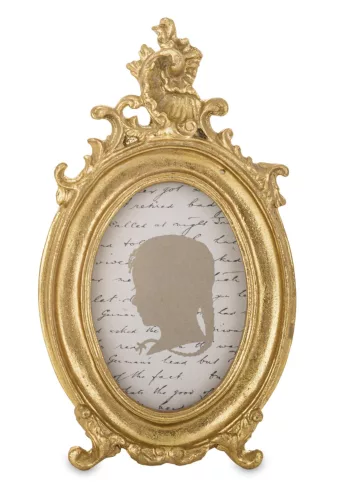 Barokk stílusú asztali képkeret, Arany