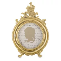 Barokk stílusú asztali képkeret, Arany