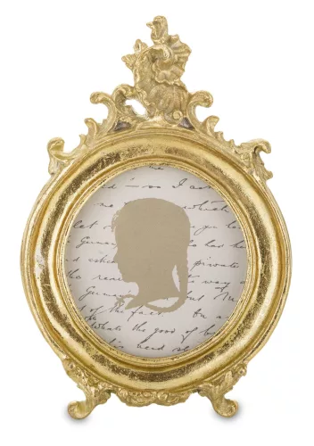 Barokk stílusú asztali képkeret, Arany