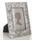 Mintás asztali képkeret, Ezüst
