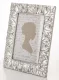 Mintás asztali képkeret, Ezüst