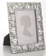 Mintás asztali képkeret, Ezüst