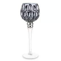 Mintás mécsestartó, Ezüst