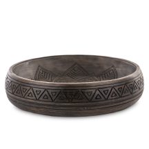 Mandala mintás kínálótál, Barna