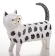 Fekete mintás cica dísz, Fehér