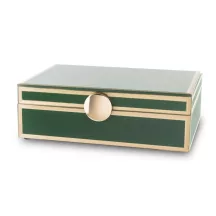 Ékszerdoboz arany díszítéssel, Zöld