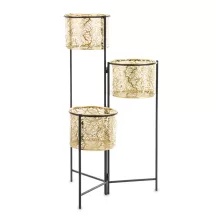 Art Deco virágtartó állvány, Arany