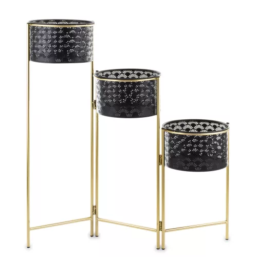 Modern virágtartó állvány, Fekete