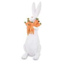 Nyuszi, nyúl dísz répákkal, Fehér