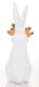 Nyuszi, nyúl dísz répákkal, Fehér