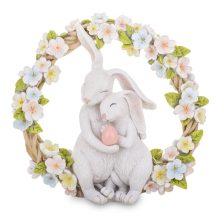 Szerelmes nyuszik virágos koszorúval, Krém