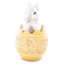 Nyuszi, nyúl dísz tojással, Sárga