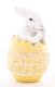 Nyuszi, nyúl dísz tojással, Sárga
