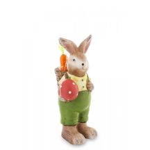 Nyuszi dísz tojással, Barna