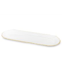 Elegáns kínálótál arany szegéllyel, Átlátszó