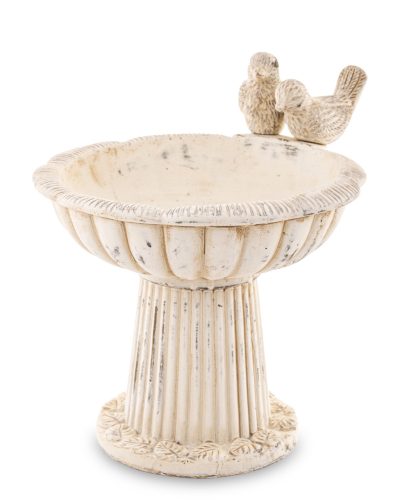 Vintage madárkás madáritató, Bézs