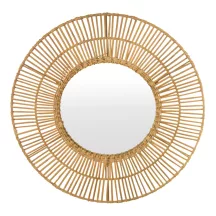 Etno fonott fali tükör, Barna