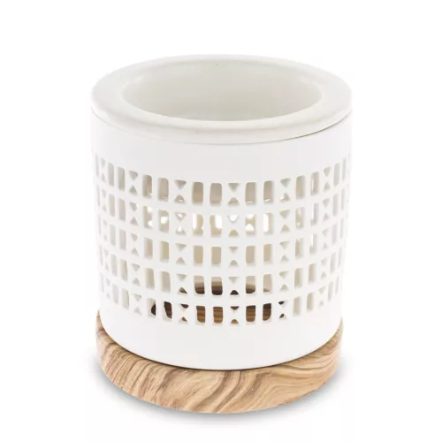 Mintás illóolaj párologtató, Fehér