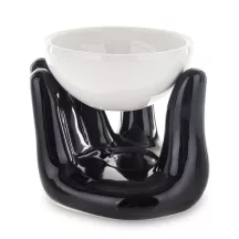 Fehér tálkás illóolaj párologtató, Fekete