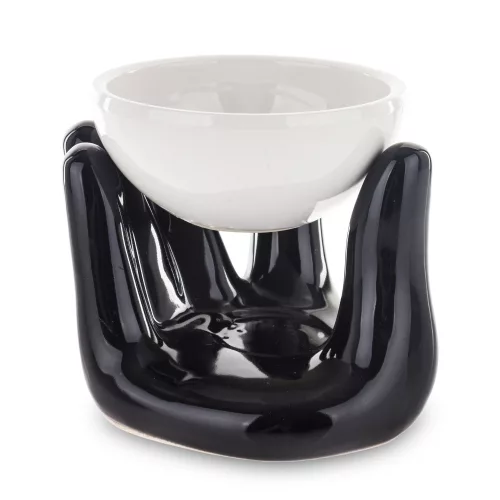 Fehér tálkás illóolaj párologtató, Fekete