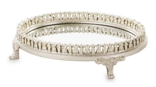 Barokk stílusú dísztálca, Ezüst