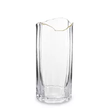 Üveg váza arany szegéllyel, Átlátszó