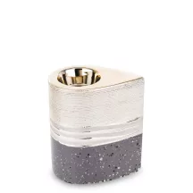 Mintás mécsestartó, Szürke