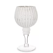 Ezüstös mécsestartó, Fehér