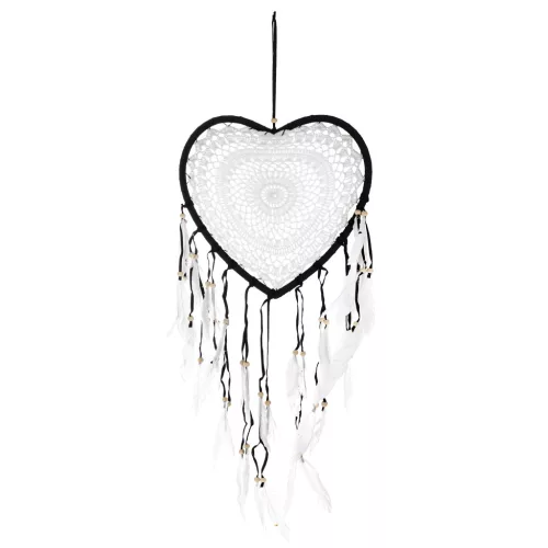 Makramé álomfogó fali dísz, Fehér