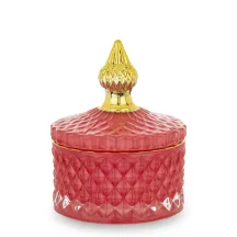 Arannyal díszített üvegdoboz, Rózsaszín