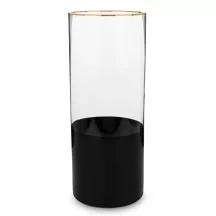 Üveg váza arany szegéllyel, Fekete