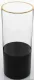 Üveg váza arany szegéllyel, Fekete