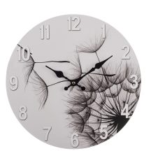 Fekete mintás falióra, Fehér