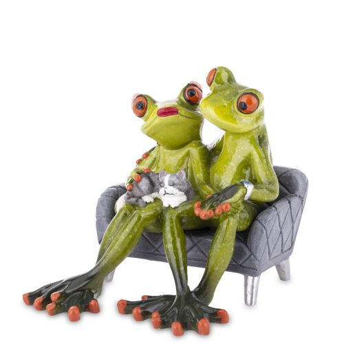 Béka pár dísz cicával, Zöld