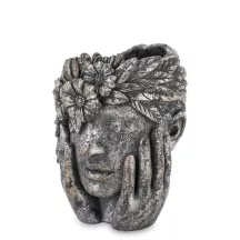 Virágos Afrodité kaspó, Sötétszürke