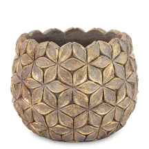 Virágmintás kaspó, Bronz