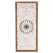 Vintage, virágos fali dekoráció, Fehér