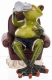 Söröző béka dísz, Zöld